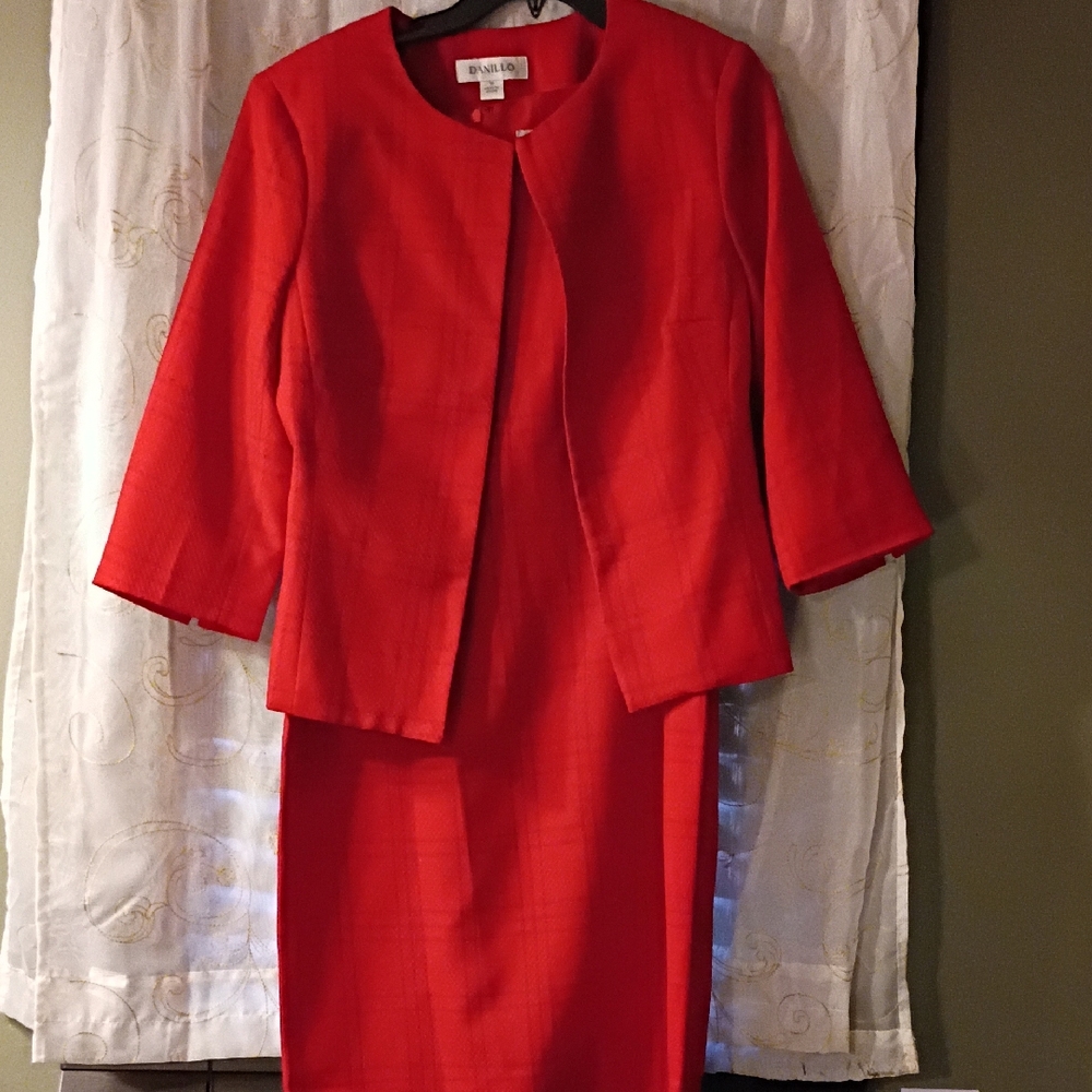 Elegant Red Dress Set